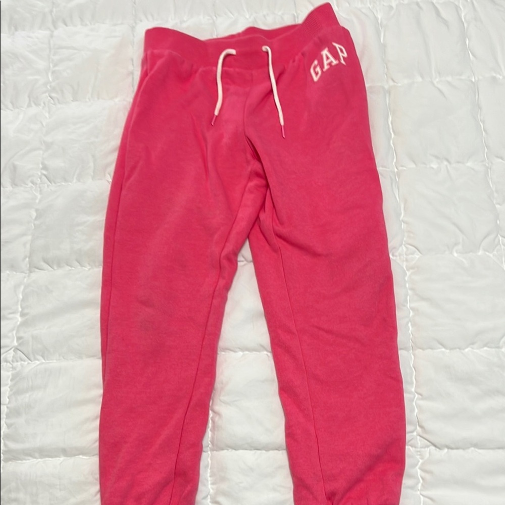 GAP Pink Joggers with Elastic Waistband and Tapered Fit